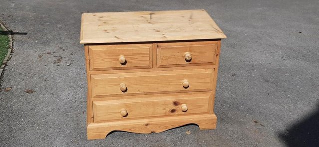 Image 1 of Pine Bedside Table Drawers