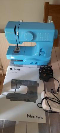Image 3 of Blue John Lewis Mini Sewing Machine
