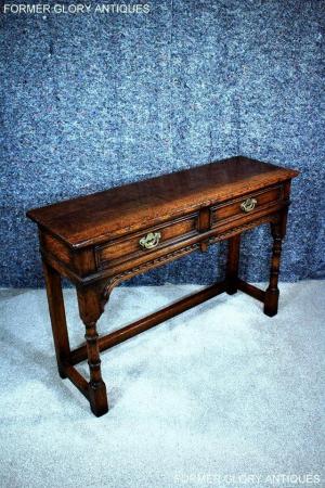 Image 38 of TITCHMARSH & GOODWIN OAK LAMP PHONE HALL CONSOLE TABLE STAND