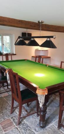 Image 2 of Snooker/pool/dining table with 10 chairs