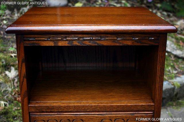 Image 33 of A PAIR OF OLD CHARM LIGHT OAK BEDSIDE CABINETS LAMP TABLES