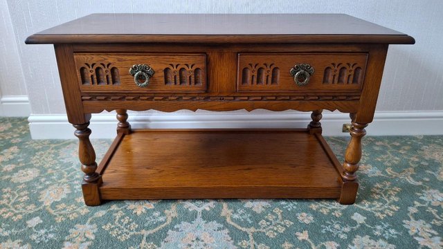 Old Charm Solid Oak Coffee Table With Drawers — Furniture & Homeware in Brentwood