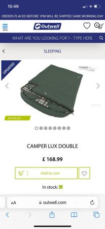 Image 3 of OUTWELL CAMPER LUX DOUBLE SLEEPING BAG