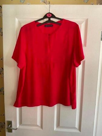 Image 1 of M&S pink Blouse size 18 short sleeve