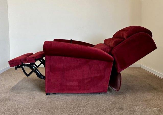 Image 21 of PRIDE ELECTRIC RISER RECLINER DUAL MOTOR RED CHAIR DELIVERY