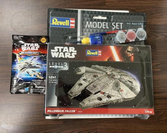 Image 1 of Revell Star Wars Millenium Falcon 1:241 scale kit with glue