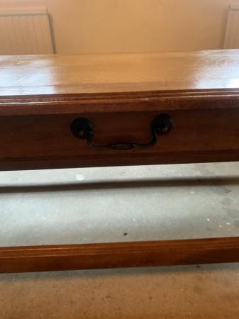 Image 1 of Long Heavy wooden coffee table