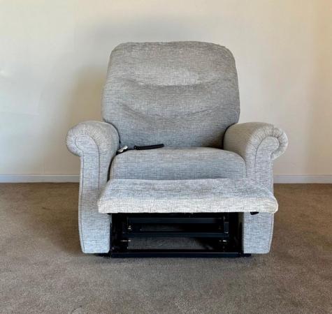 Image 8 of GPLAN ELECTRIC RISER RECLINER DUAL MOTOR GREY CHAIR DELIVERY