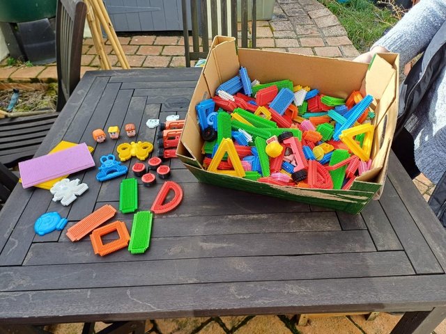 Preview of the first image of Large box of Sticklebricks.