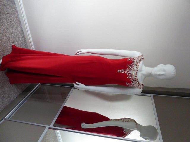 Preview of the first image of Prom evening dress red jersey.