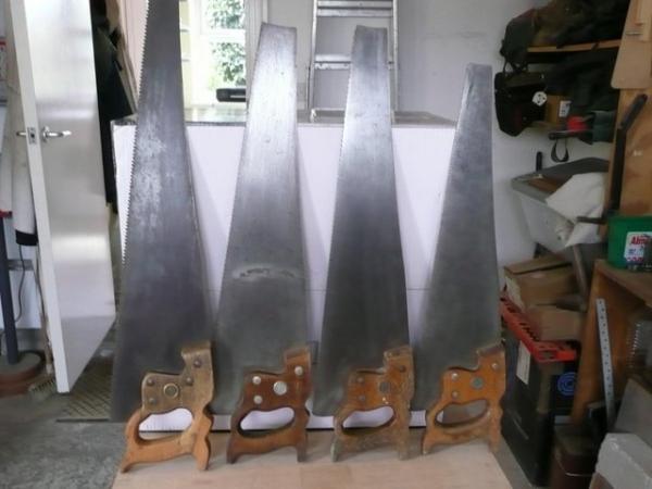 Image 2 of Collection of assorted Disston handsaws