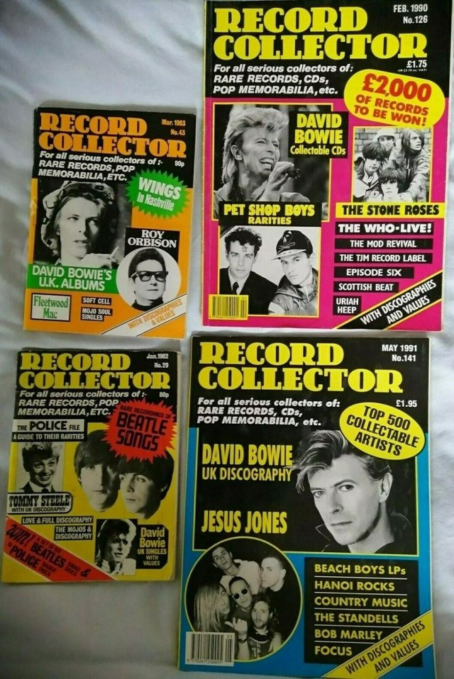 Preview of the first image of Record Collector David Bowie Lot Magazines.