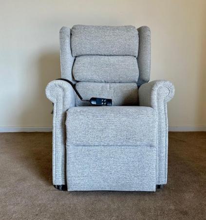 Image 4 of REPOSE ELECTRIC RISE RECLINER DUAL MOTOR CHAIR GREY DELIVERY