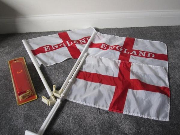 Image 3 of 4 England flags 1 new in box