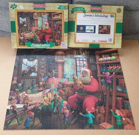 Image 2 of 1000 piece Ltd EDITION jigsaw called SANTAS WORKSHOP by WADD