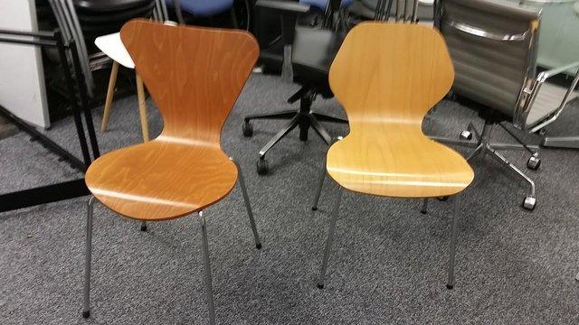 Preview of the first image of Wooden stylish office/meeting/reception/cafe chairs £29 each.