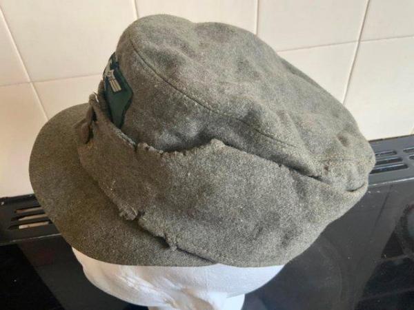 Image 2 of German Soldiers 2WW field Cap with SS Insignia