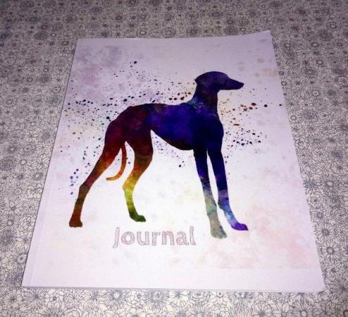 Image 3 of CREAM GREYHOUND/WHIPPET SCARF/SHAWL and JOURNAL/NOTEBOOK
