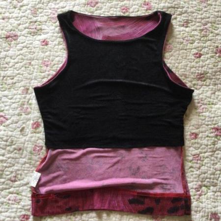 Image 4 of RARE Vtg 90s JANE NORMAN Silky Stretchy Sleeveless Top M/L