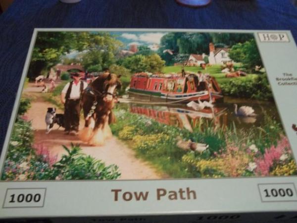 Image 1 of TOW PATH House of Puzzles 1000 piece jigsaw puzzle
