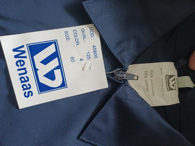 Preview of the first image of Wenaas workwear overall jacket XL navy blue as new with tags.