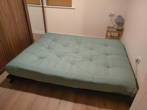Image 1 of King Size Senza Bed Frame and Futon Mattress