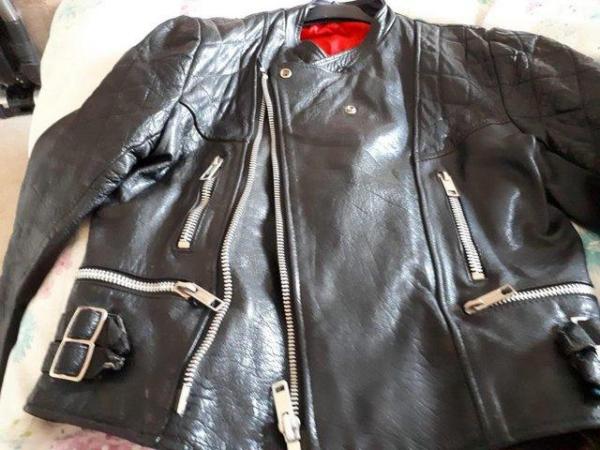 Image 2 of Ladies Black Leather Bike Jacket
