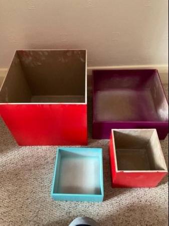 Image 2 of 2 x Mdf storage boxes/ottomans