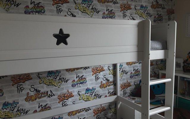 Preview of the first image of Habitat Stars Midsleeper bed frame + mattress -collection.