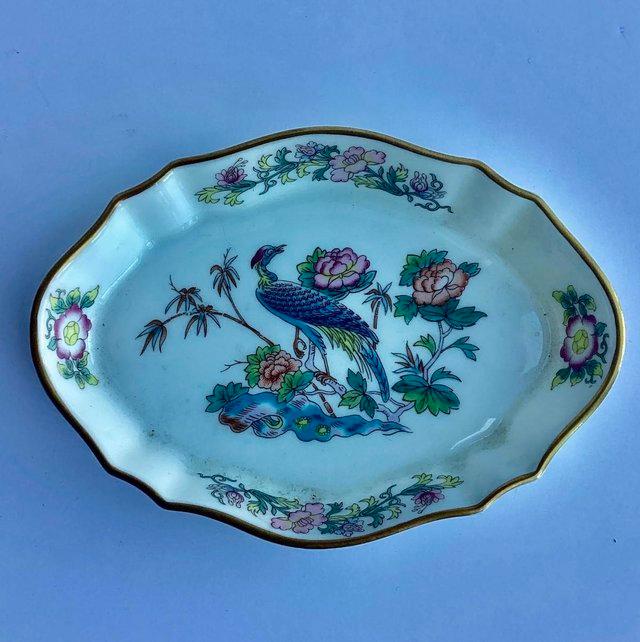 Preview of the first image of Wedgwood Kutani Crane Trinket Dish.