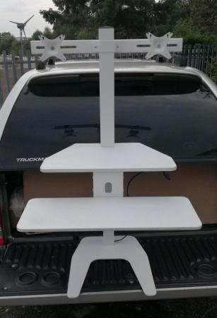 Image 1 of Duel screen sit stand desk top converter