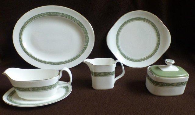 Preview of the first image of Royal Doulton 'Rondelay' pattern tableware.