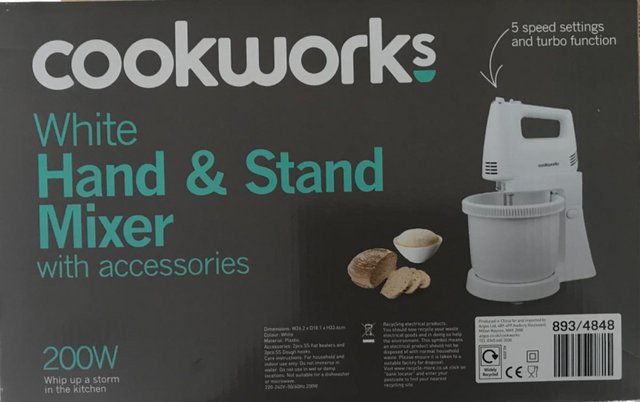 Image 3 of Hand and Stand Mixer complete kit by Cookworks