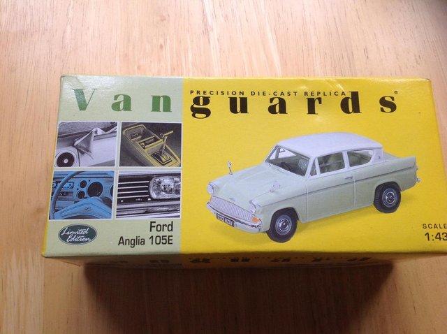 Preview of the first image of Model toy vanguards anglia car.