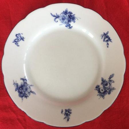 Image 1 of Pretty blue & white Bohemia fine porcelain plate.Czech Repub