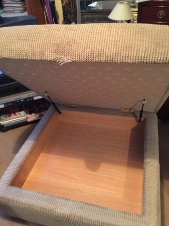 Image 2 of BRAND NEW SOLID WOOD FOOTSTOOL WITH CASTERS-REDUCED £80 -