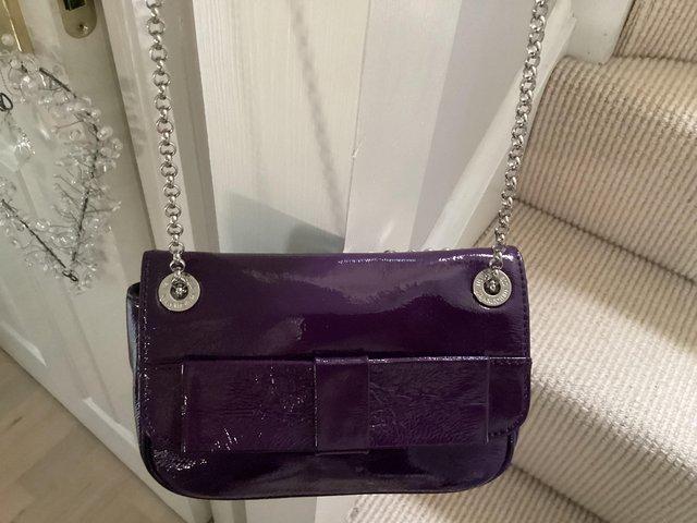 Preview of the first image of Lulu. Guinness leather patent shoulder bag.