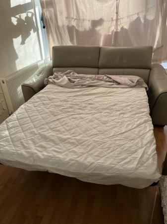 Image 3 of 3 Seater Leather Sofa Bed - good condition