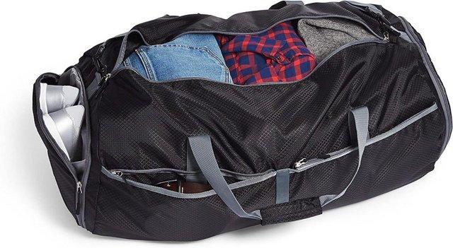 Image 3 of Black Packable Travel Duffel Bag (69 cm/27-inch,75L)