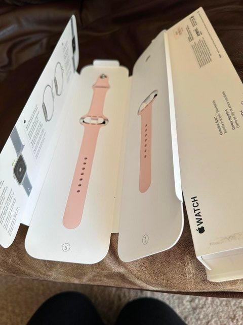 Preview of the first image of Apple watch band in pink sand. Brand new..