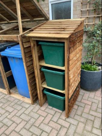 Image 8 of Shelved Storage Garden Recycling Store Shed for 3 x Bins