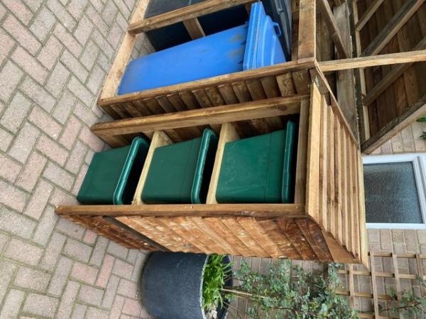 Image 8 of Shelved Storage Garden Recycling Store Shed for 3 x Bins