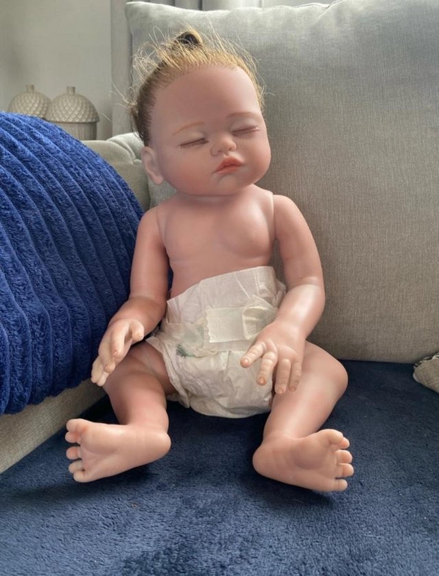 Preview of the first image of silicone reborn baby doll.