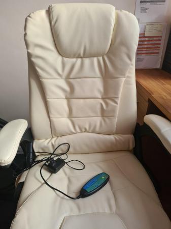 Image 3 of Heated Massage Office Chair, PU Leather Executive Office Cha