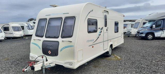 Preview of the first image of 2011 Bailey Olympus 534, Fixed Bed, Motor Mover, Extras.