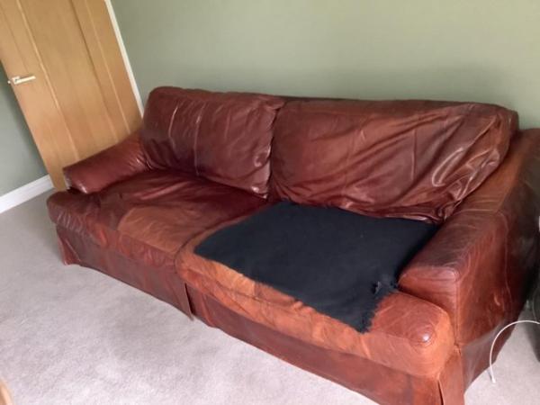 Image 2 of 3-Seater Leather Sofa FREE Collect only