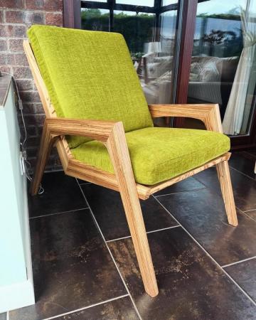 Image 2 of Mid-century Lounge Chair Solid Oak