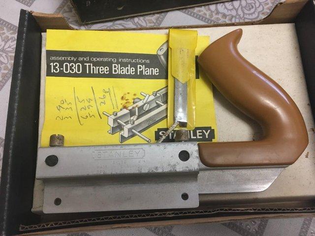 Preview of the first image of Stanley 13-030 Plough Plane in original box.