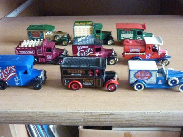 Preview of the first image of Collection of 9 Walkers Crisps Promotional Vans.