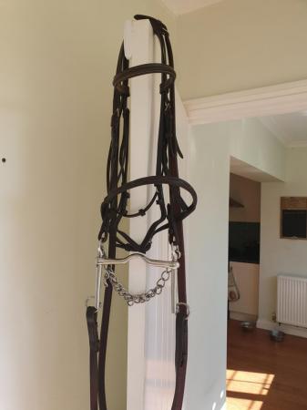 Image 2 of Cob Size Brown Leather Double Bridle